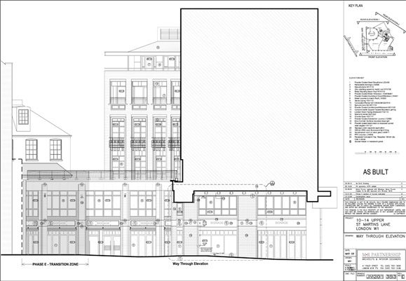 St Martin's Courtyard mixed use building newbuild architecture architect restaurant office residential flats